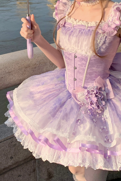 [pre-order] Ballet Style Dress + Hat + Headband + Ribbon Tail