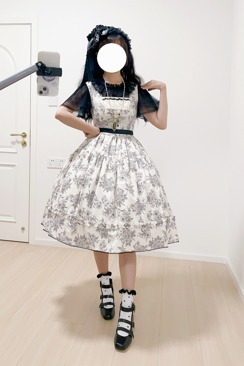 Sketch Wild Rose Lolita Jumper Skirt