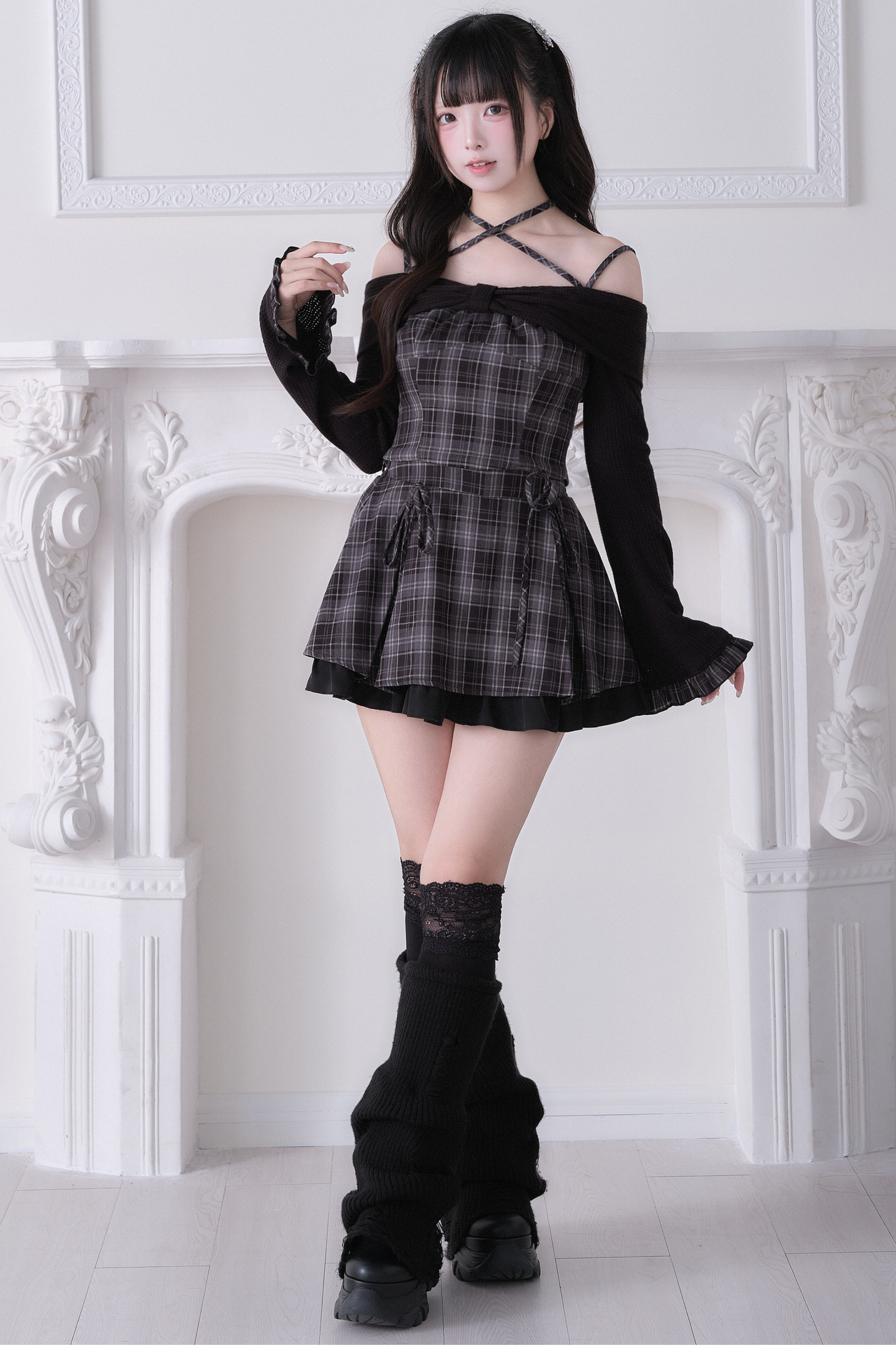 Plaid Sweet Top + Short Skirt
