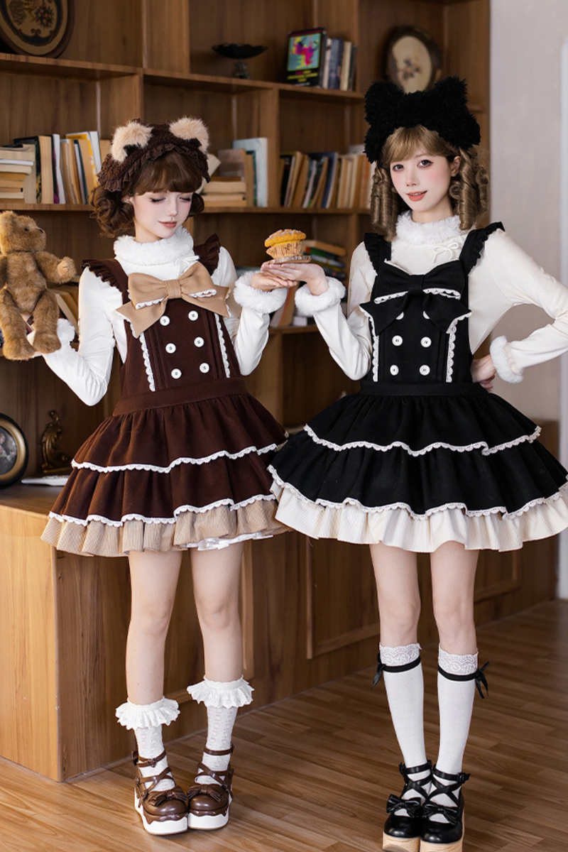Doll Lolita Dress + Top + Animal Leg Loops + Animal Headband