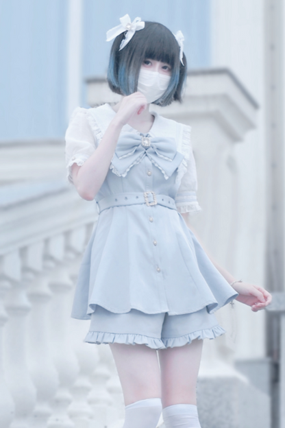 [pre-order] Dark Sweet Sailor Top + Ruffled Shorts