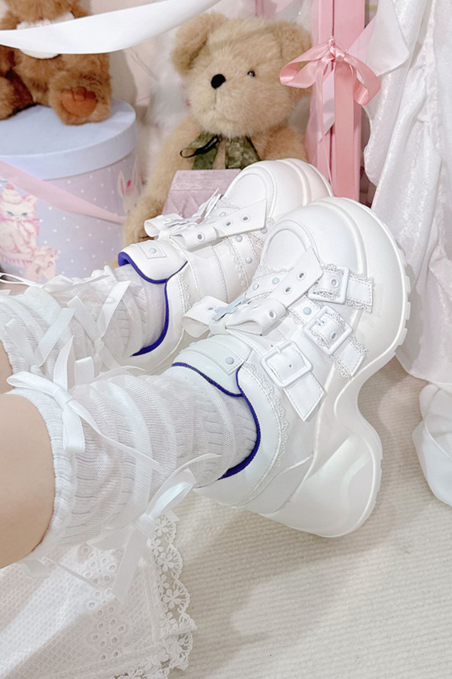 Ribbon Subculture Platform Shoes