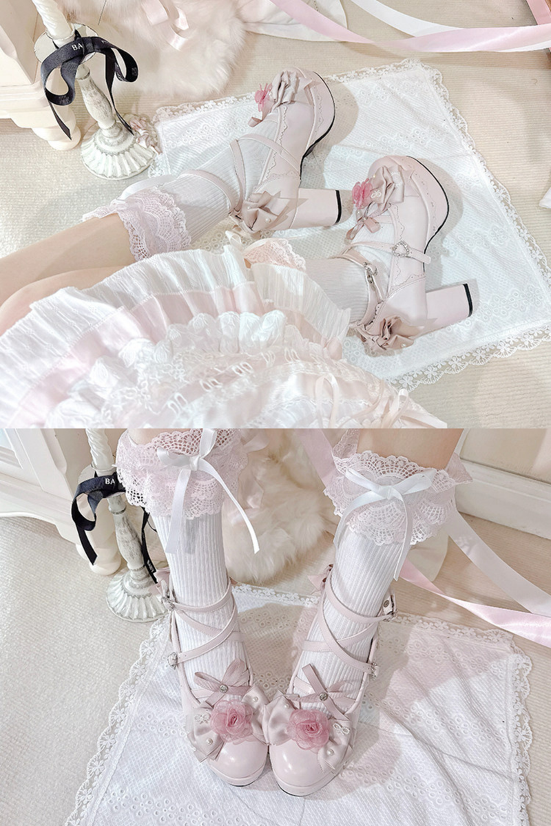 Flower Ribbon Dance Lolita Heels