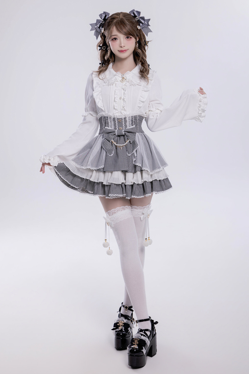 Sweet Ruffled Puff Long Sleeve Blouse