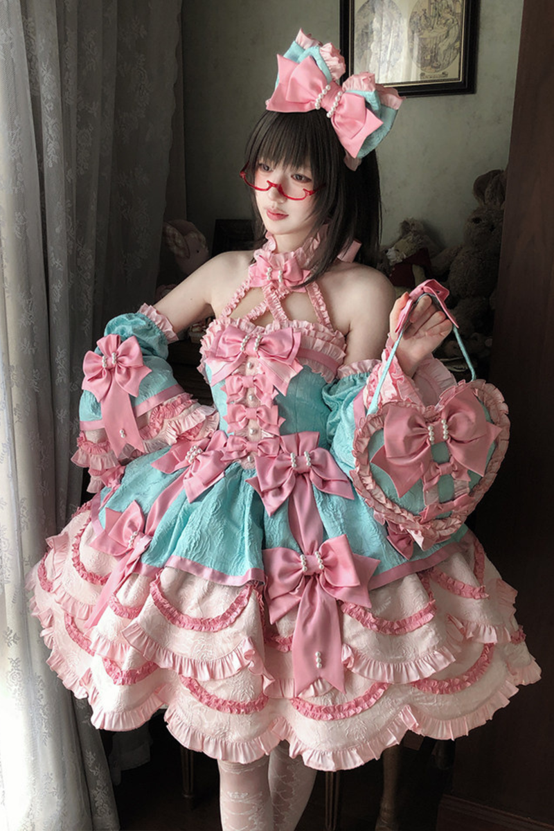 [pre-order Deadline: April 3] Sweet Ruffled Lolita Princess Ribbon Dress