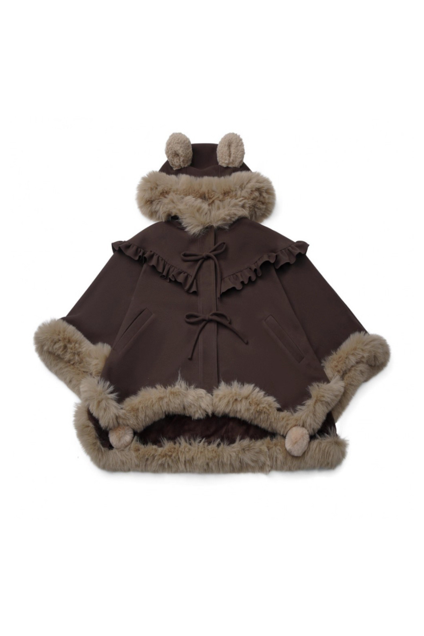Velvet Bear Hooded Cape + Top + Suspender Skirt + Leg Covers