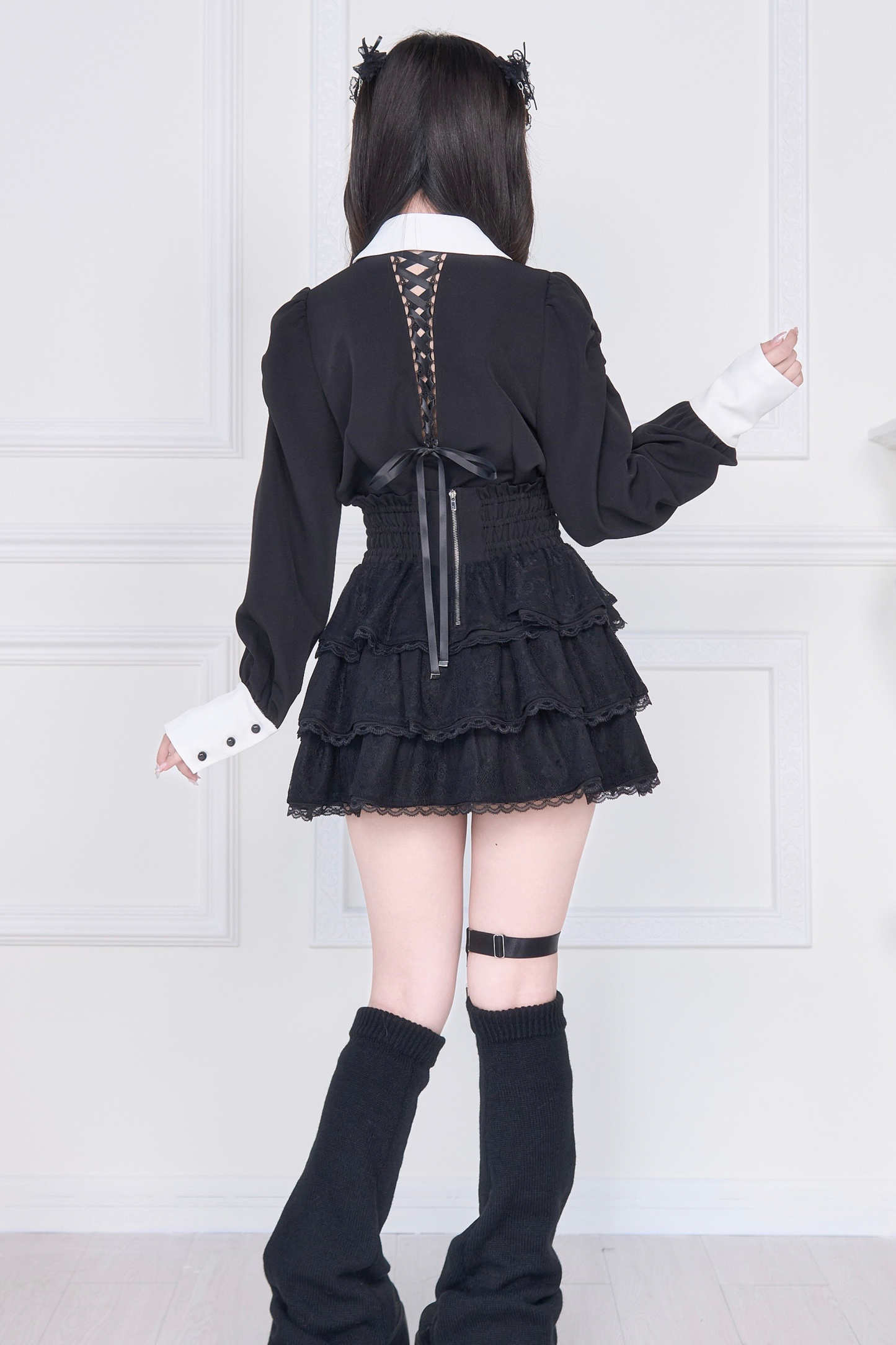 Cross Embroidery Shirt + Skirt