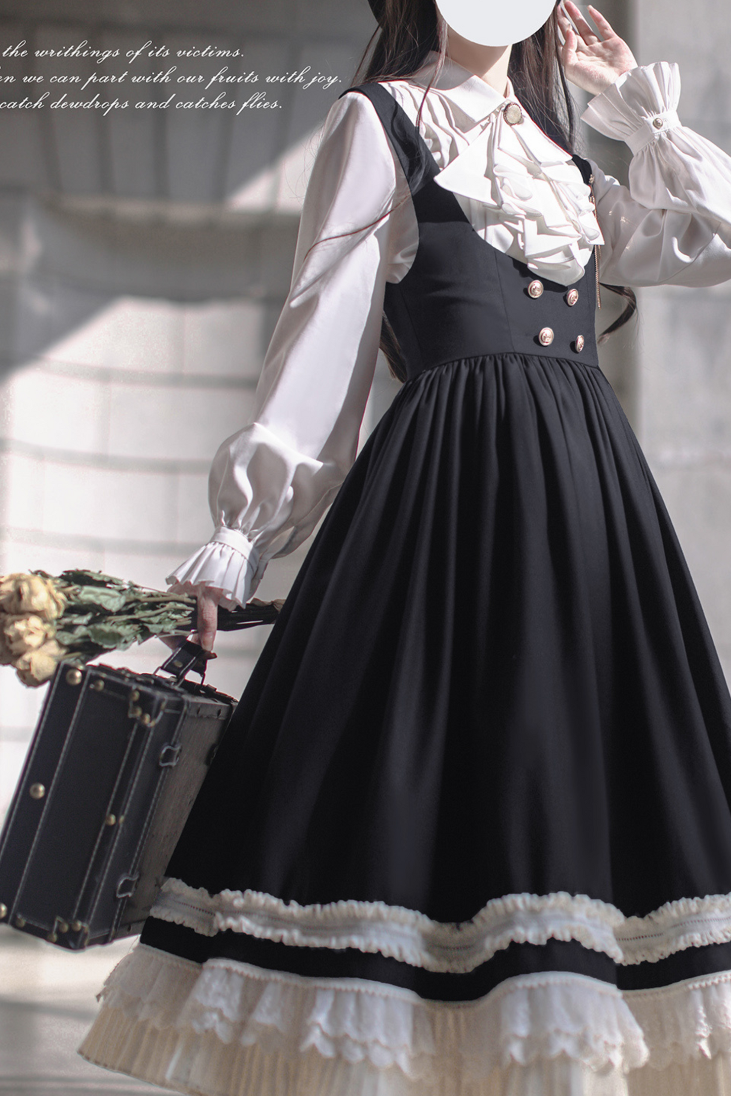 [pre-order] Retro Sweet College Coat + Suspender Skirt + Shirt + Collar + Brooch