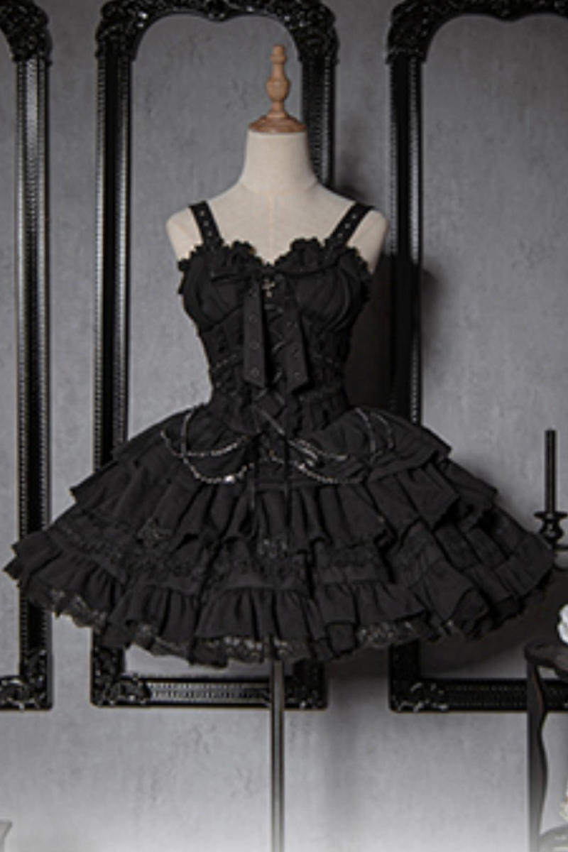 Contrast Cross Jsk Gothic Lolita Dress