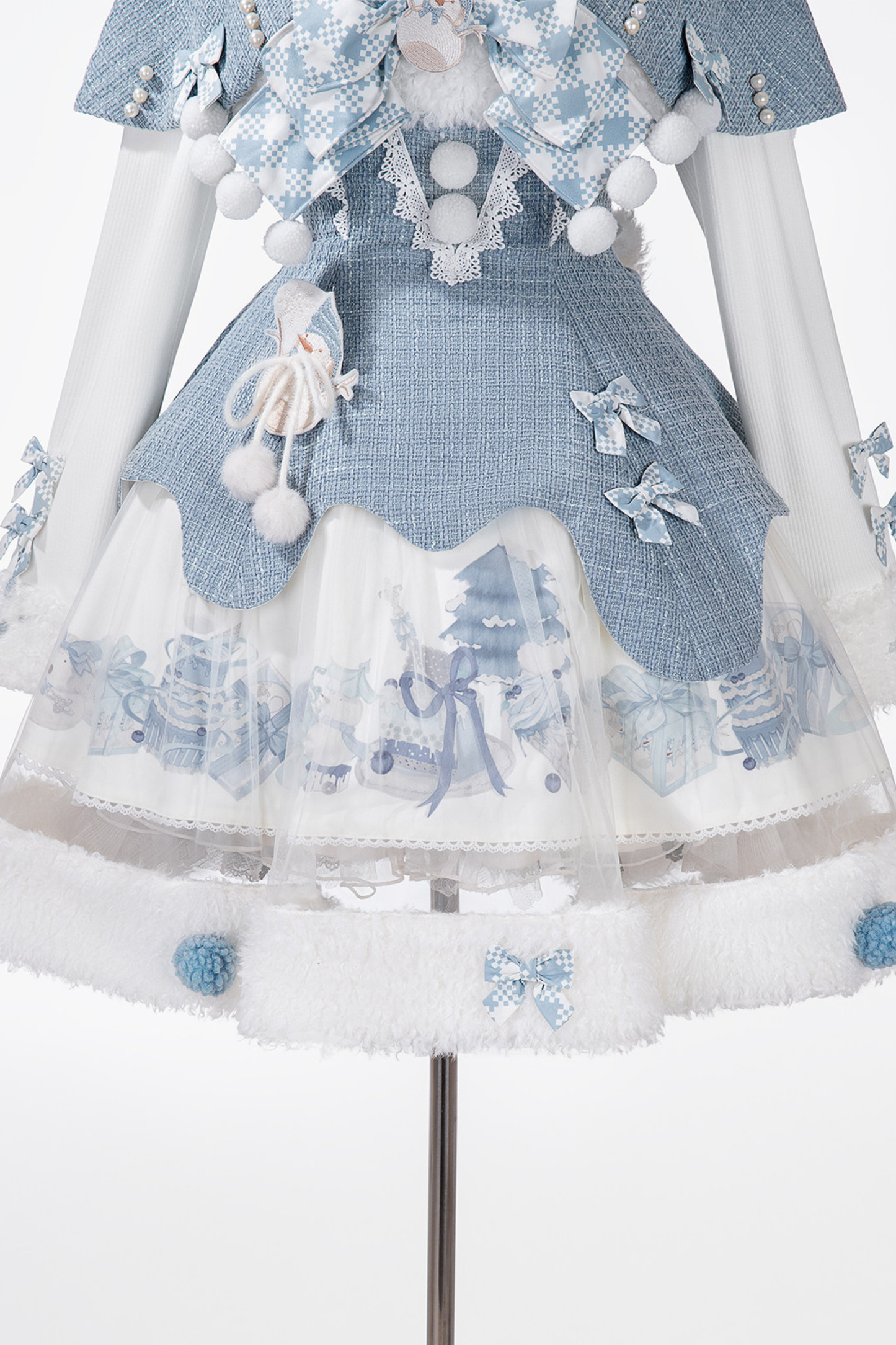 Snow Island Lolita Dress + Top + Shawl
