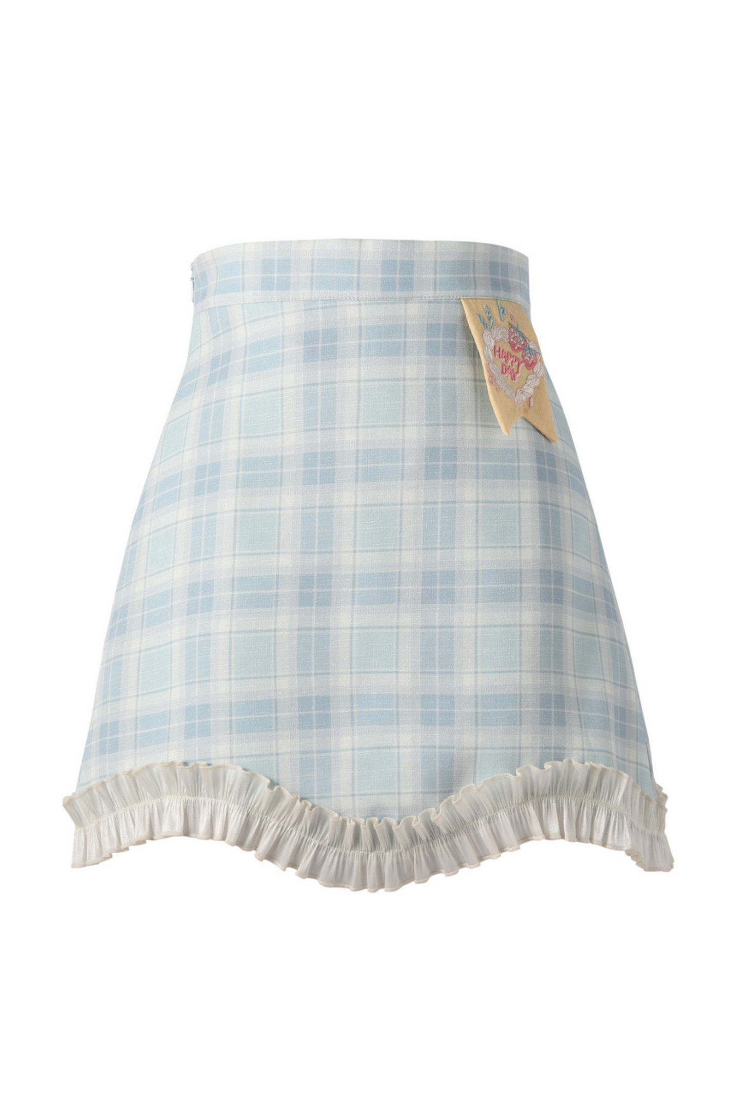 [pre-order] Strawberry Shortcake + Plaid High Waist Skirt + Custard Cardigan
