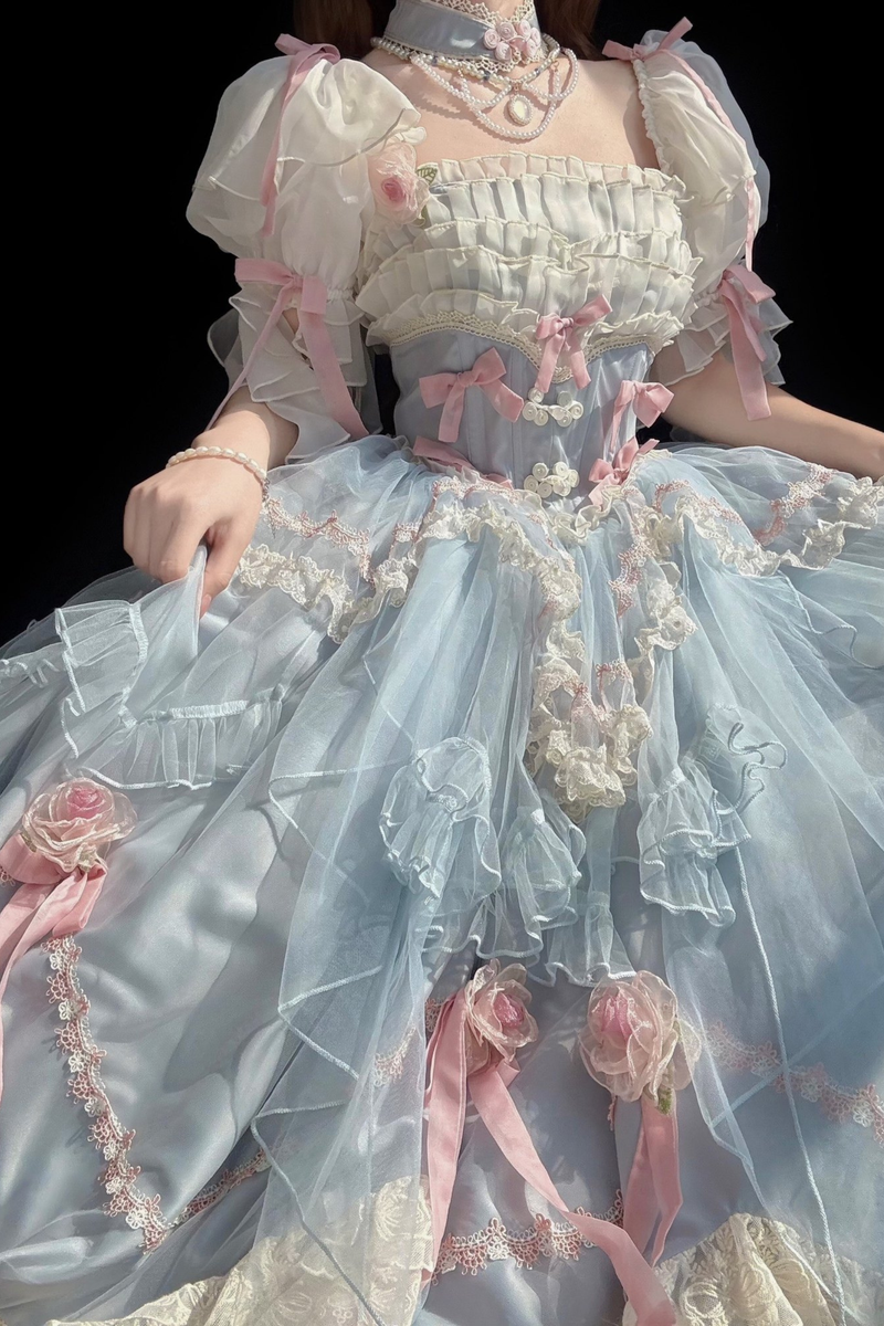 Sweet Princess Dress + Train + Veil + Accessories