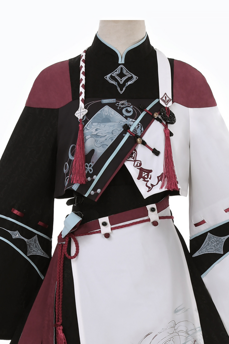 Devil's Chinese-style Jacket + Camisole + Pleated Skirt + Skirt Curtains