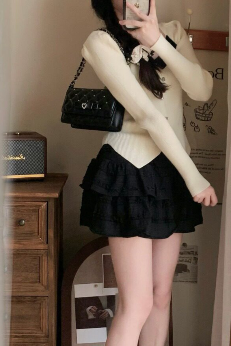 Rhinestone Bow Chain Bag