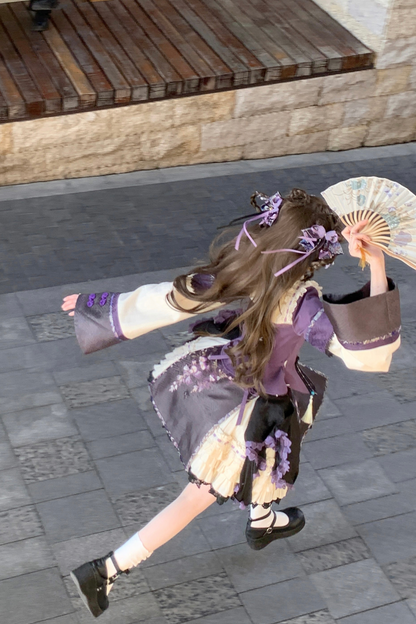 Chinese-style Girl Lolita Tops+skirt+headband+clip