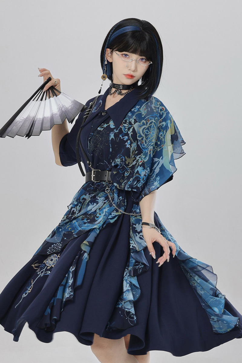 Chinese-style Embroidery Dress + Belt + Girdle