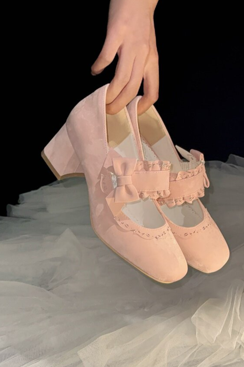 Butterfly Mid Heel Lolita Shoes