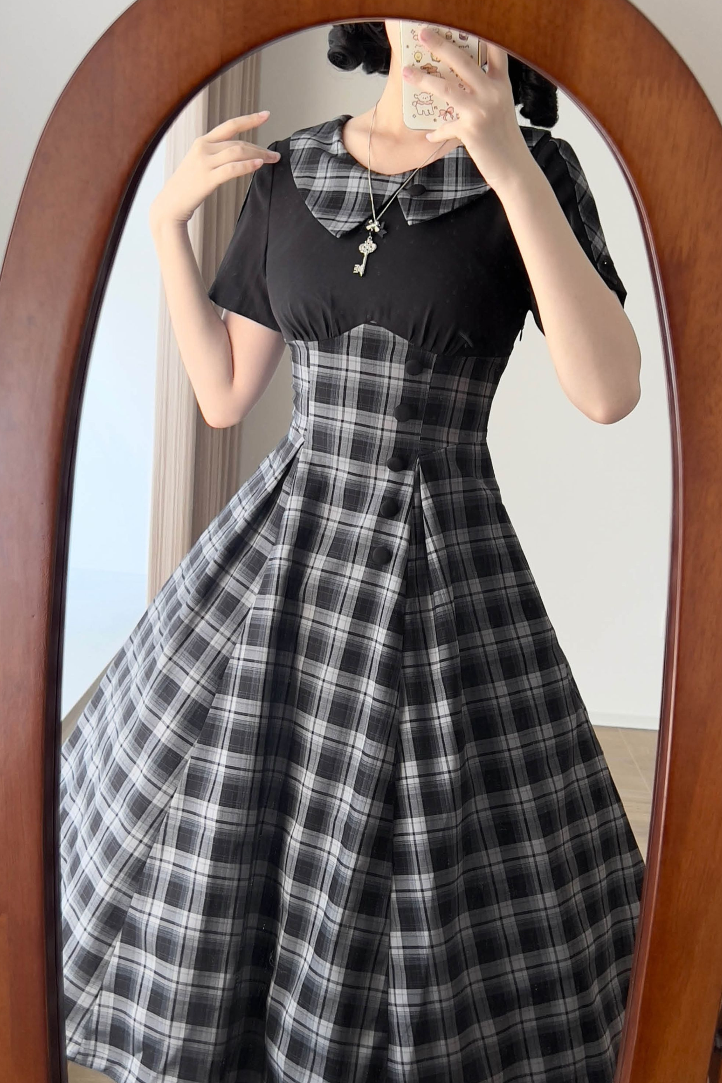 Retro Plaid Lolita Dress