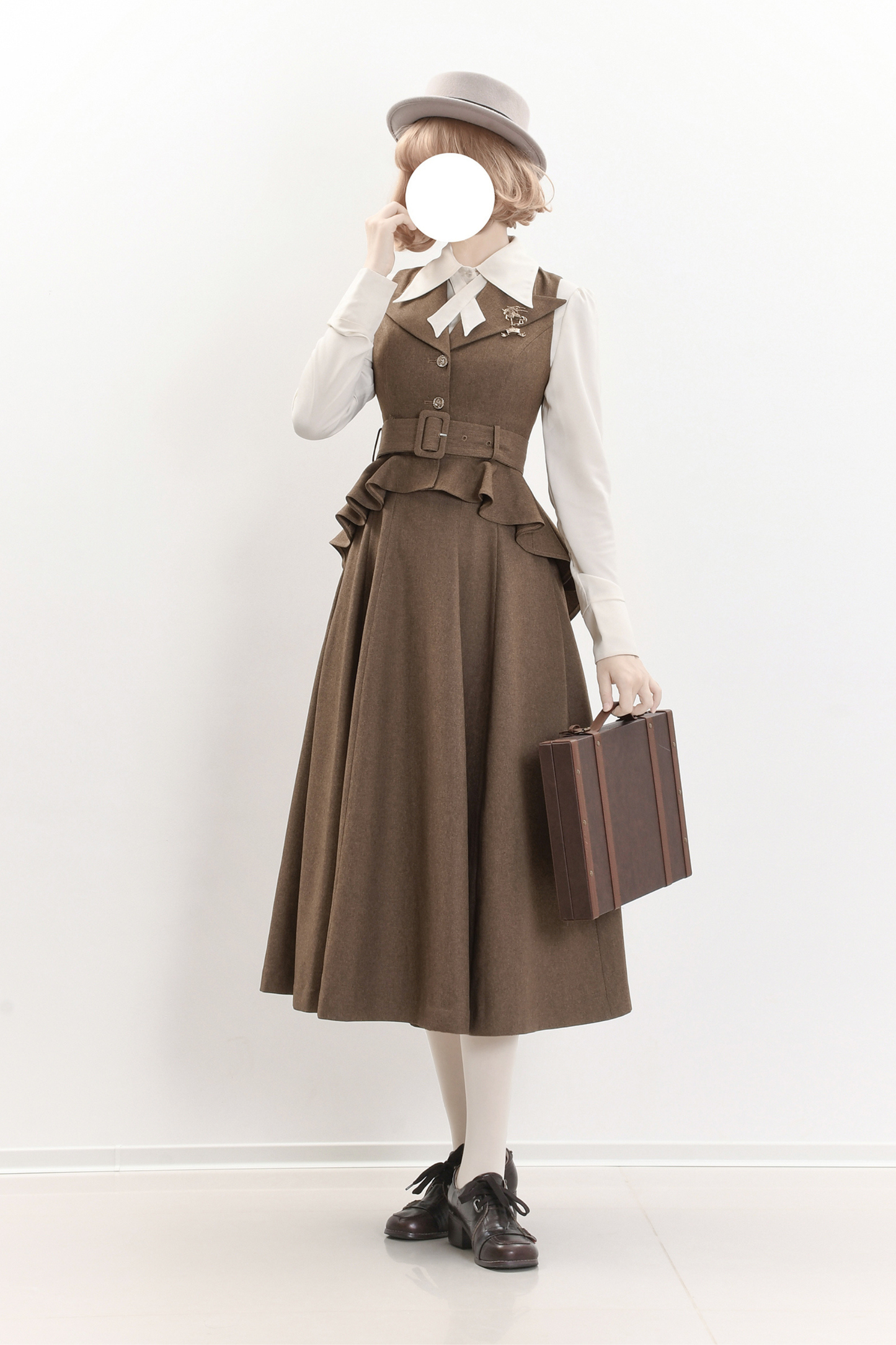 Umbrella Style Trailing Vest + Long Skirt + Short Skirt
