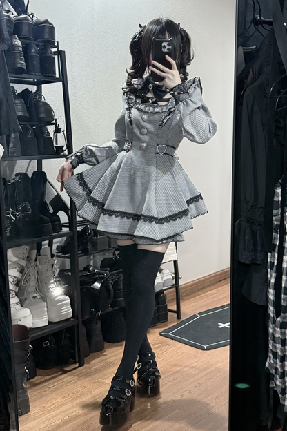 Plaid Dark Jirai Dress + Shorts