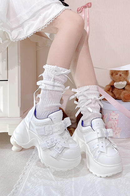 Ribbon Subculture Platform Shoes