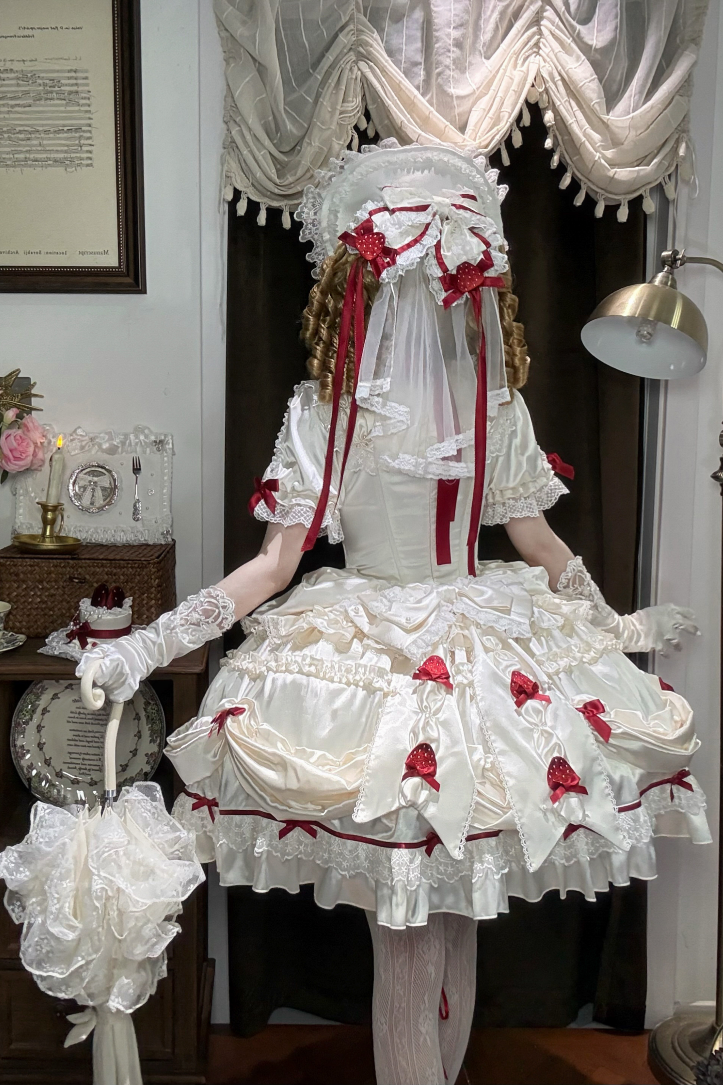 [pre-order Deadline: March 29] Cream Strawberry Lolita Dress