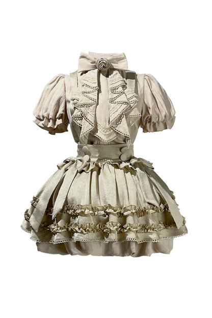 Antique Lolita Top + Suspender Skirt