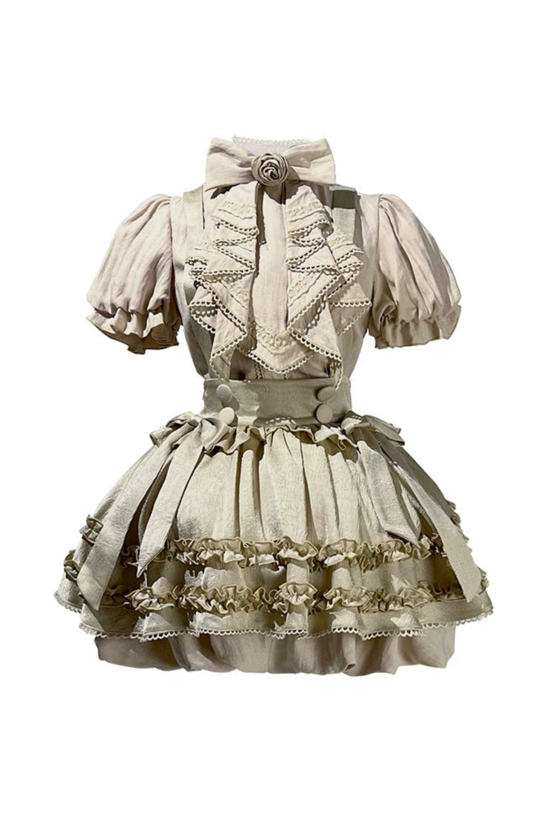 Antique Lolita Top + Suspender Skirt