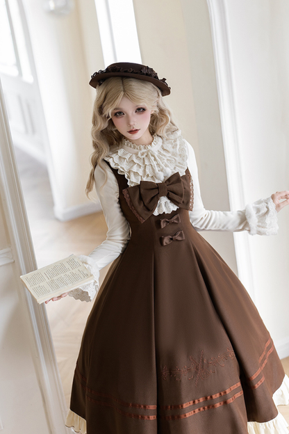 Twin Ruffle Doll Jumperskirt + Top + Ribbon + Hat