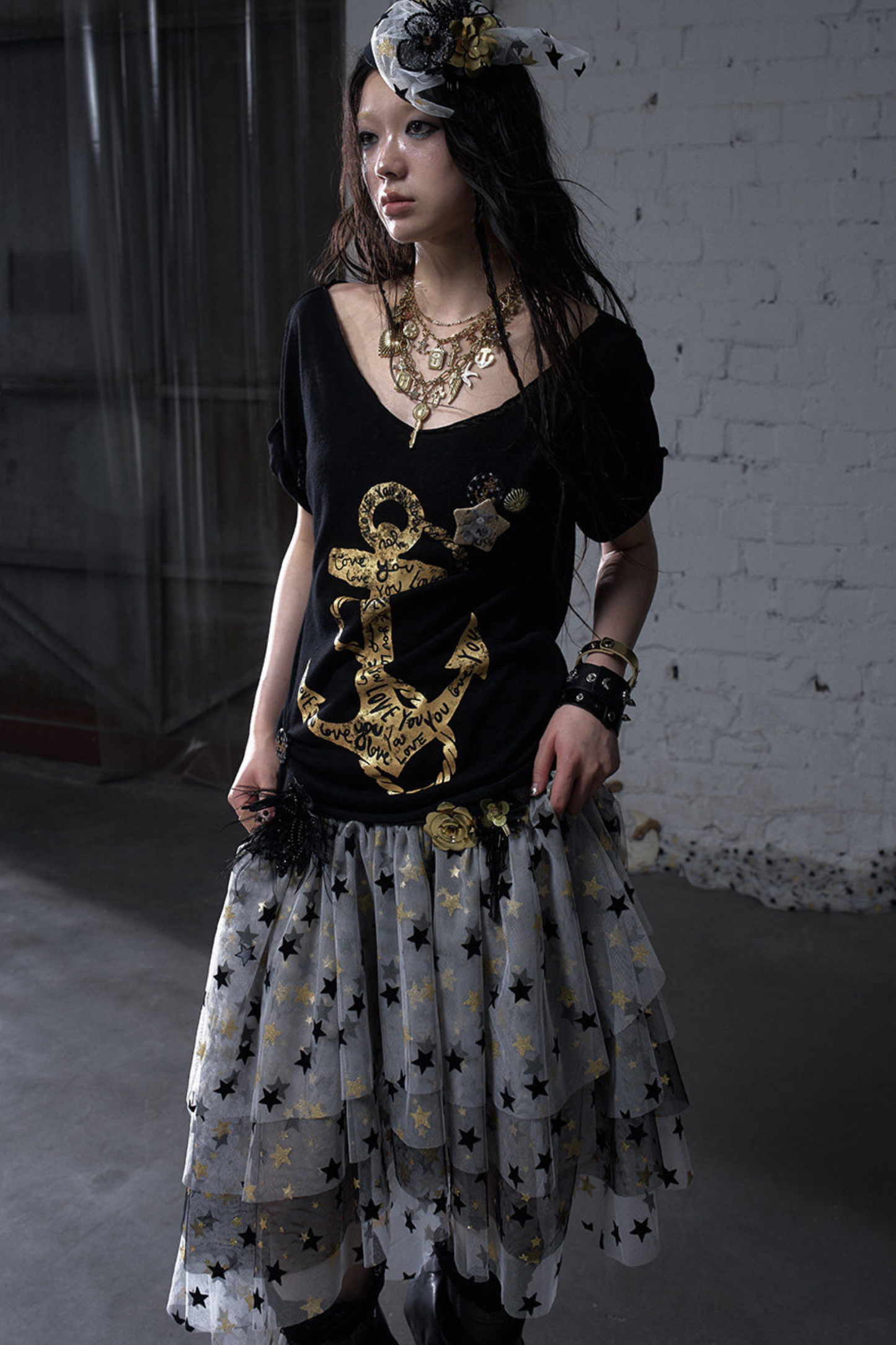 Y2k Tight Print Top