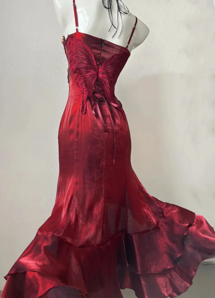 [pre-order] Amour Rose Burgundy Wizard of Oz Selena Purple Mermaid Dress Set