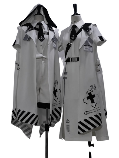 Virtual Military Cool Handsome Shirt Short Pants Cape Set