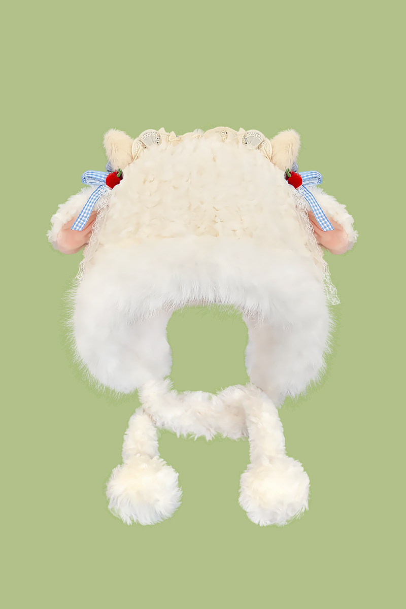 Lamb Fur Hat + Scarf