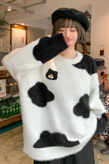 Monochrome Loose Knit Sweater