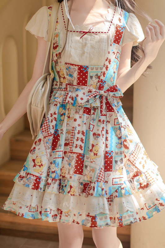 [pre-order] Retro Pop Vest Skirt + Shirt