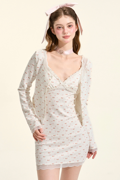 Sweet Ducks Cardigan + Camisole Dress