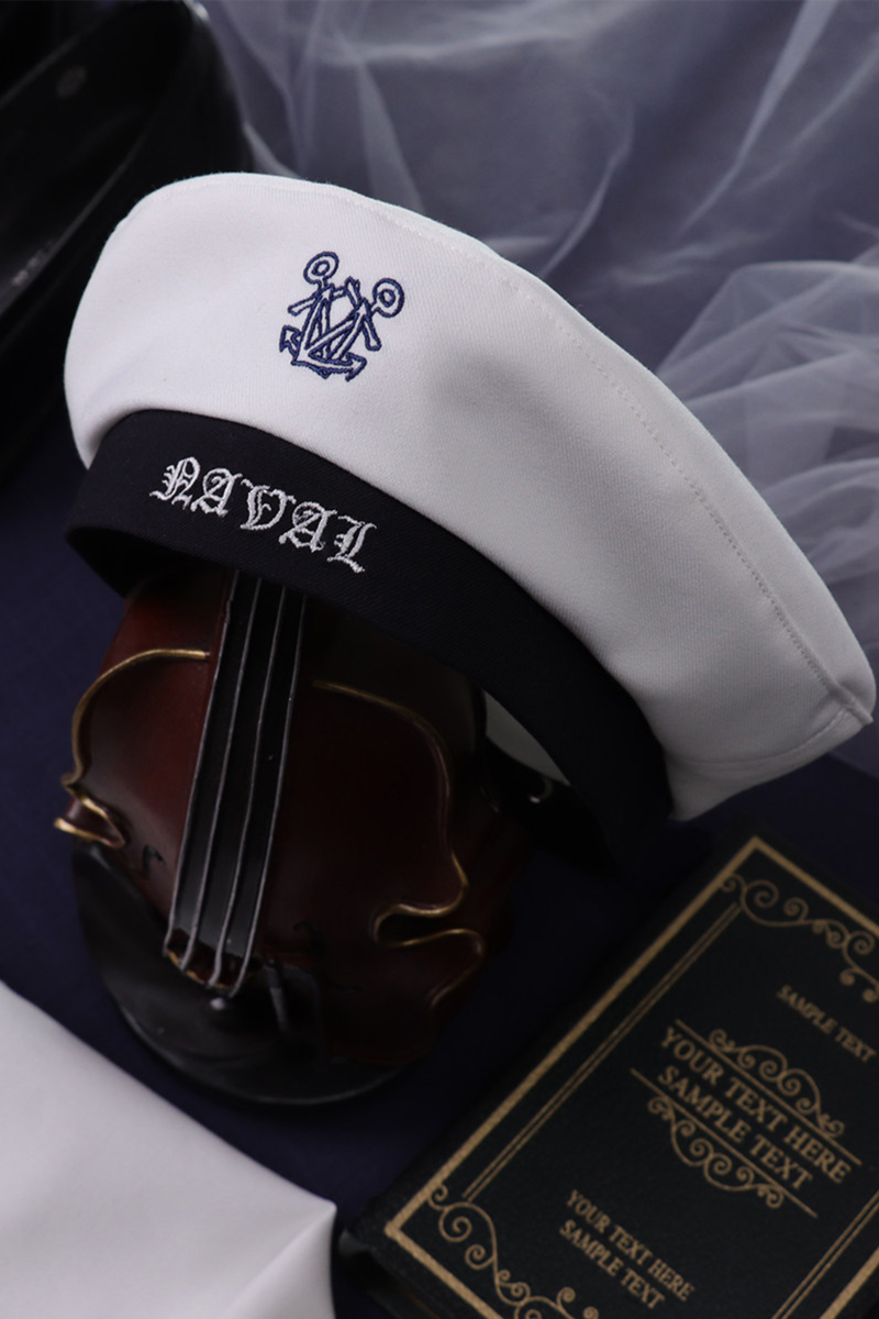 Sailor Shirt + Suspender Shorts + Tie + Beret