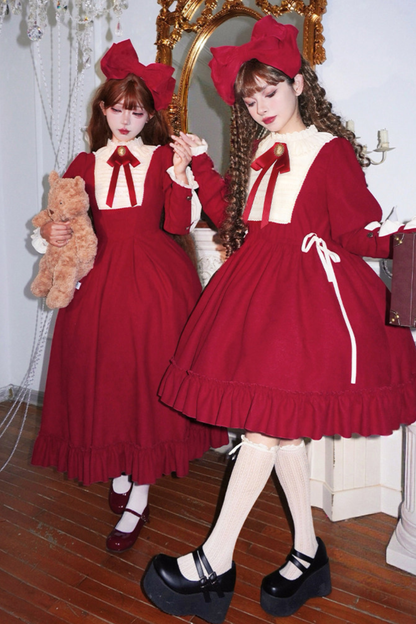Lace Ruffle Lolita Dress + Bow