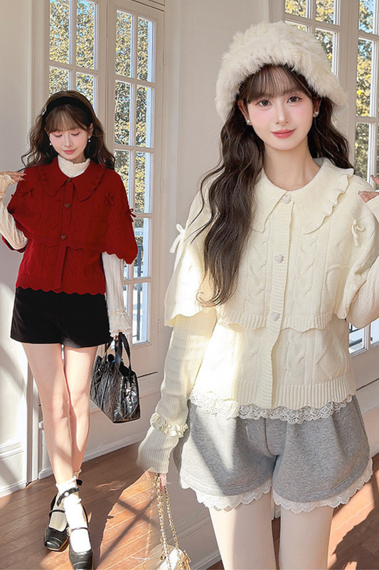 Girly Loose Lapel Sweater