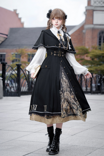 Dragon Aria Lolita Cape Coat + Top + Skirt