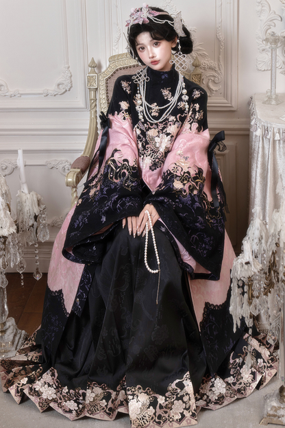 Chinese-style Long Jacket + Skirt