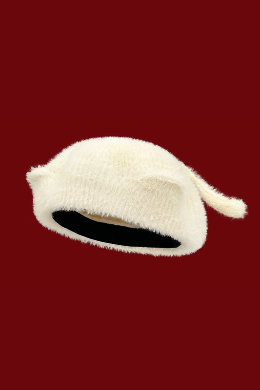 Cat Ear Fur Beret