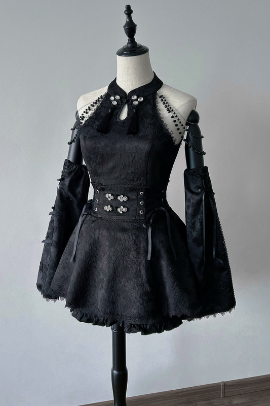 [reserved Item] Mine China Stand Top + Ruffle Pants + Accessories
