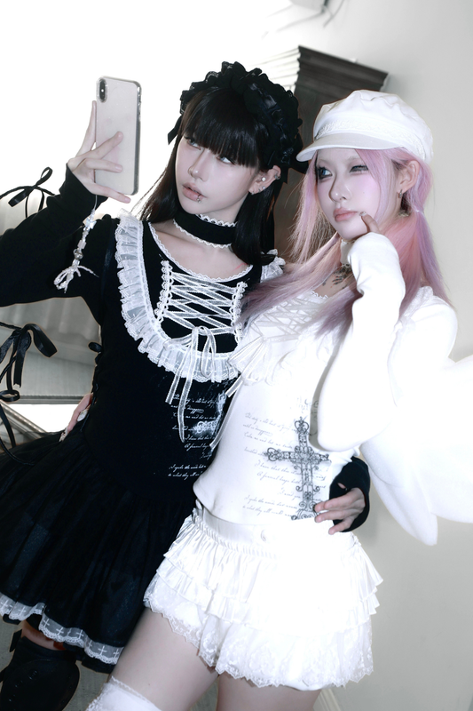 Gothic Cross Lace Top