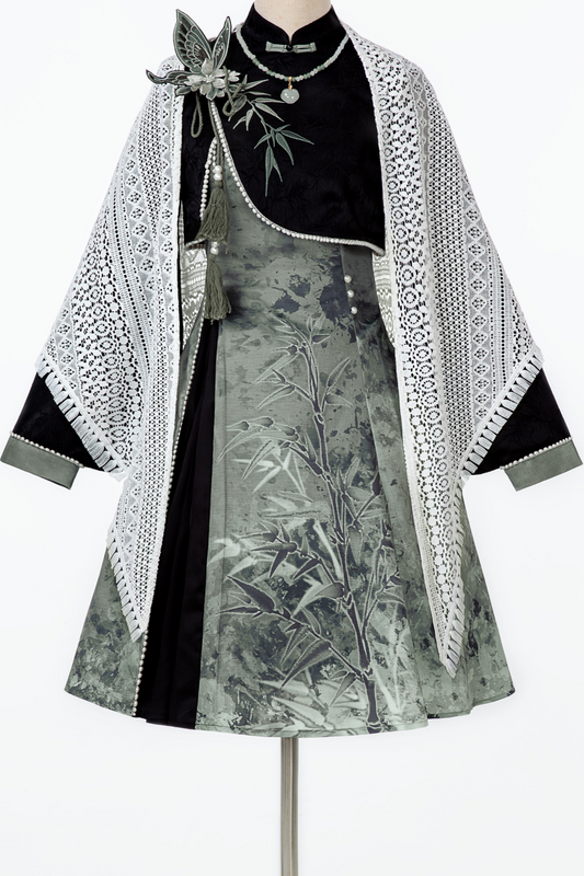 Neverland Smoked Chinese-style Lolita Suspender Dress + Short Chinese-style Jacket