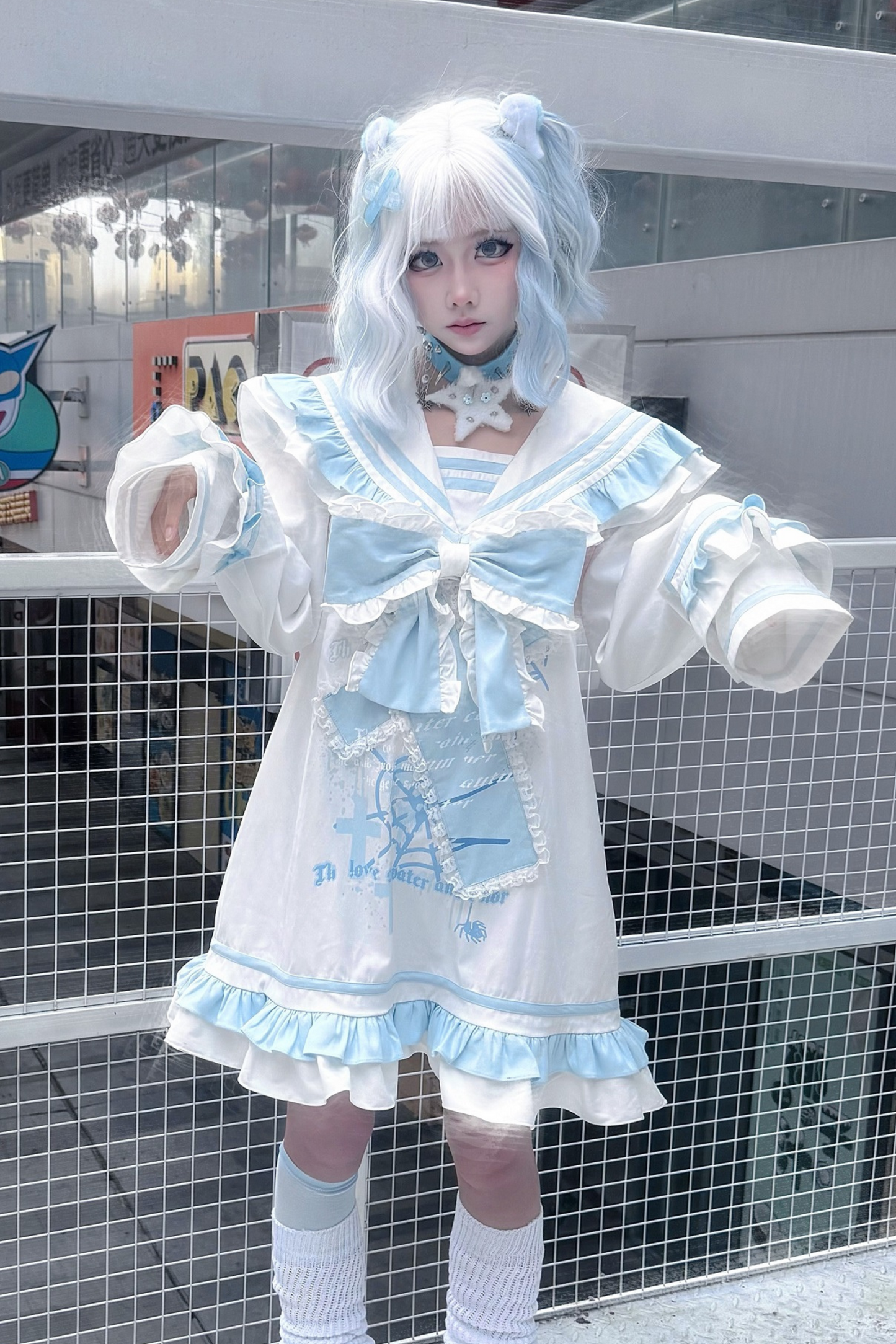 [angel Style] Ruffle Sailor Subculture Dress