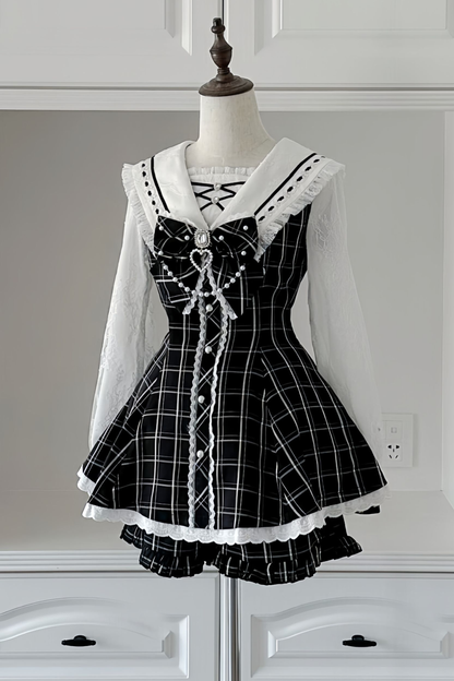 Jirai Sweetheart Peplum Top + Shorts