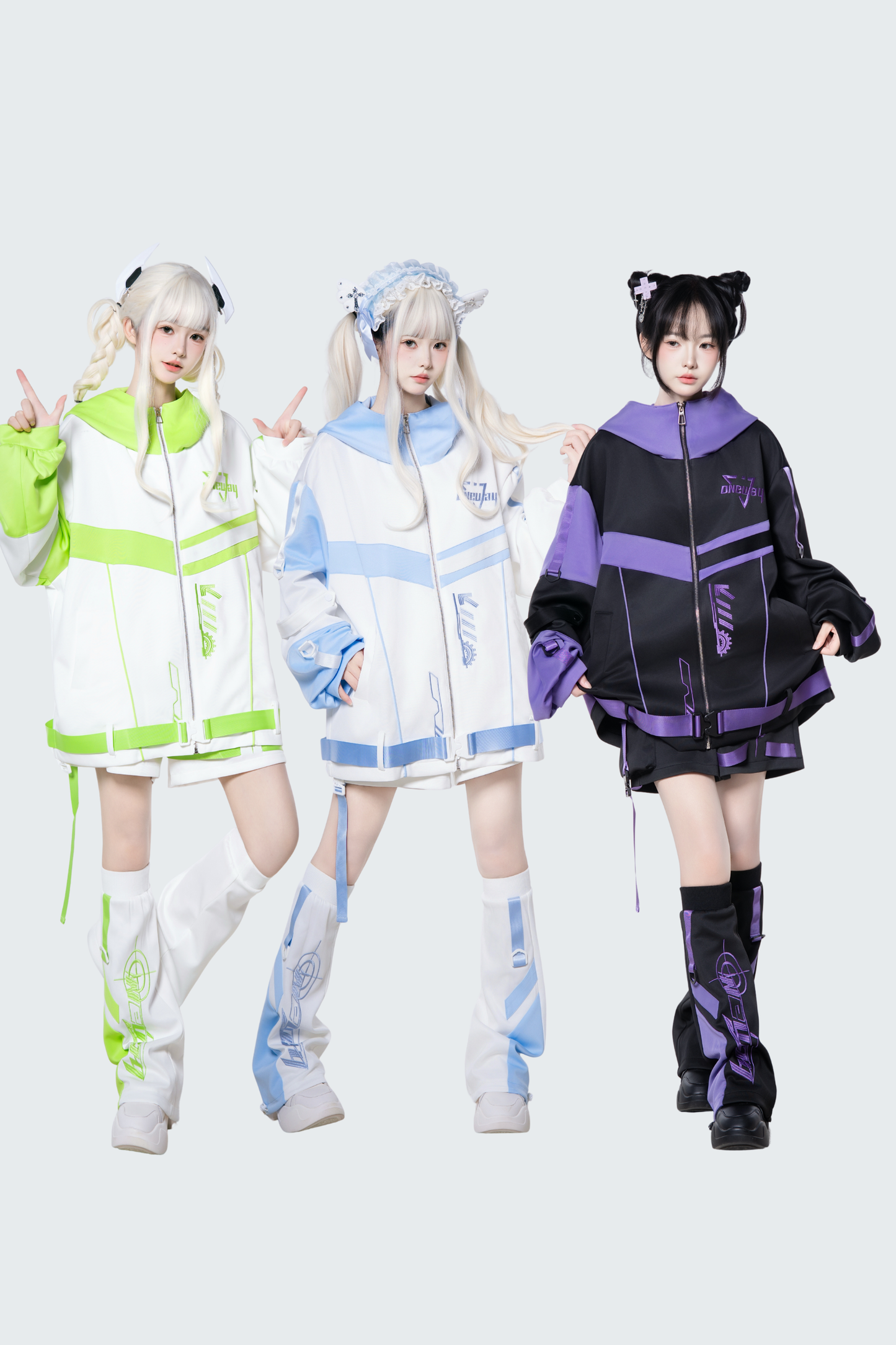 Cyber Subculture Jersey Jacket + Shorts + Leg Covers