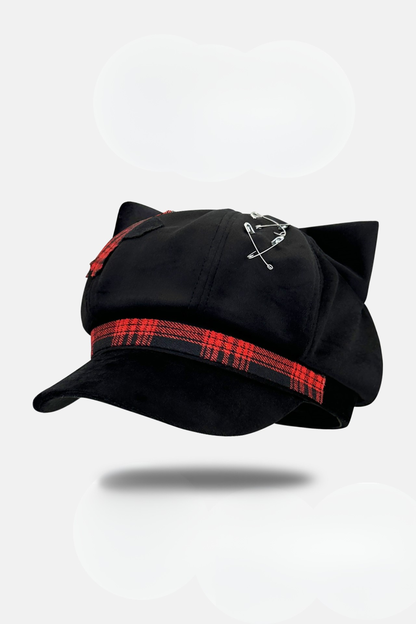 Cat Ear Subculture Plaid Hat