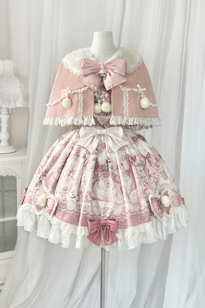 Sweet Cat Princess Lolita Dress + Shawl